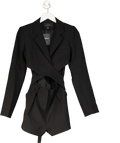 Club L Black Tailored Blazer Jumpsuit With Belt UK 8