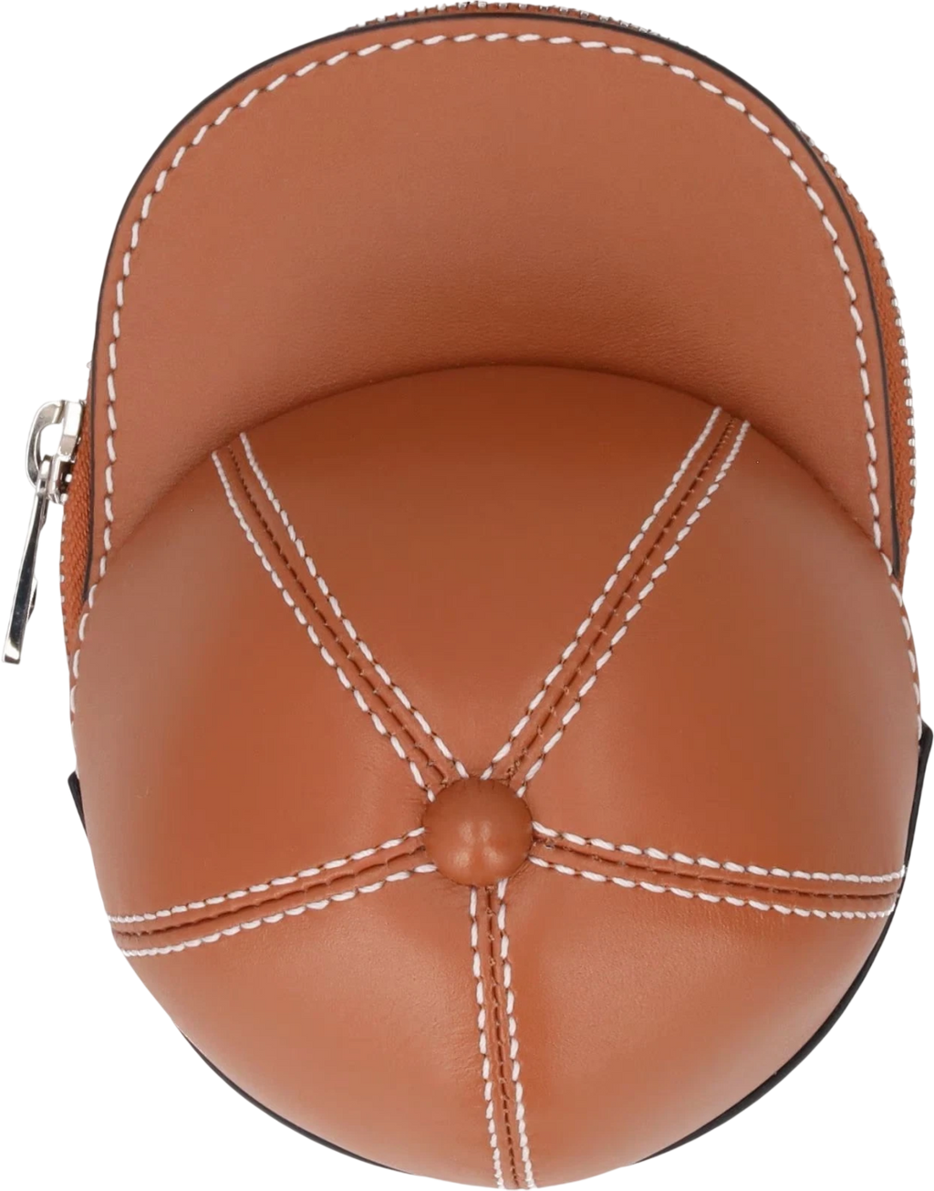 JW ANDERSON Tan Brown Leather Nano Cap Crossbody Bag