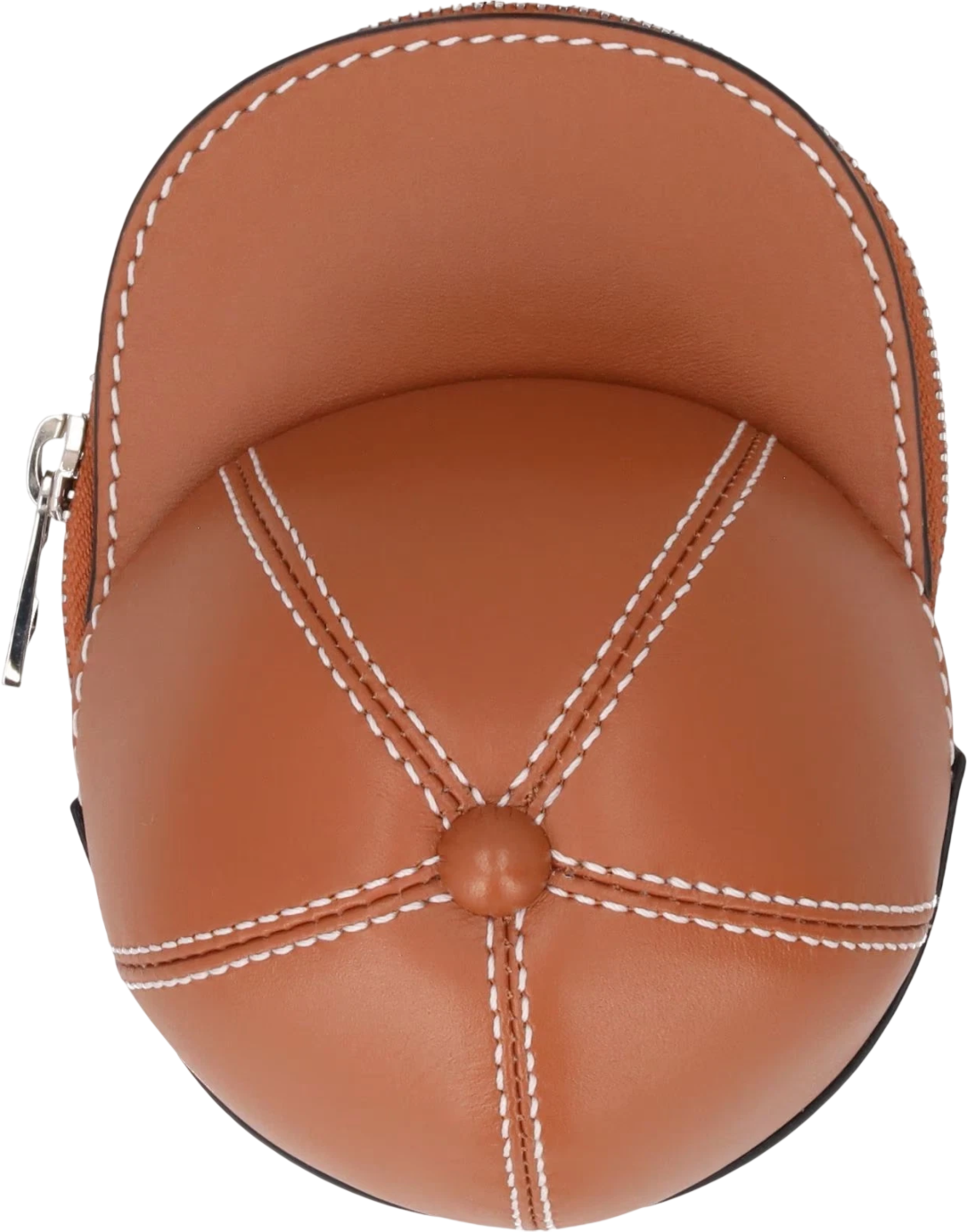 JW ANDERSON Tan Brown Leather Nano Cap Crossbody Bag