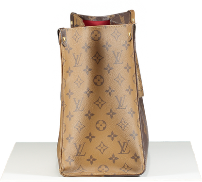 Louis Vuitton Brown Monogram Canvas M45321 Onthego Mm Tote Bag One Size