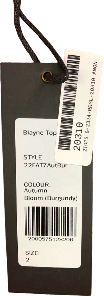 Hunter Bell Burgundy Blayne Top UK Size 6