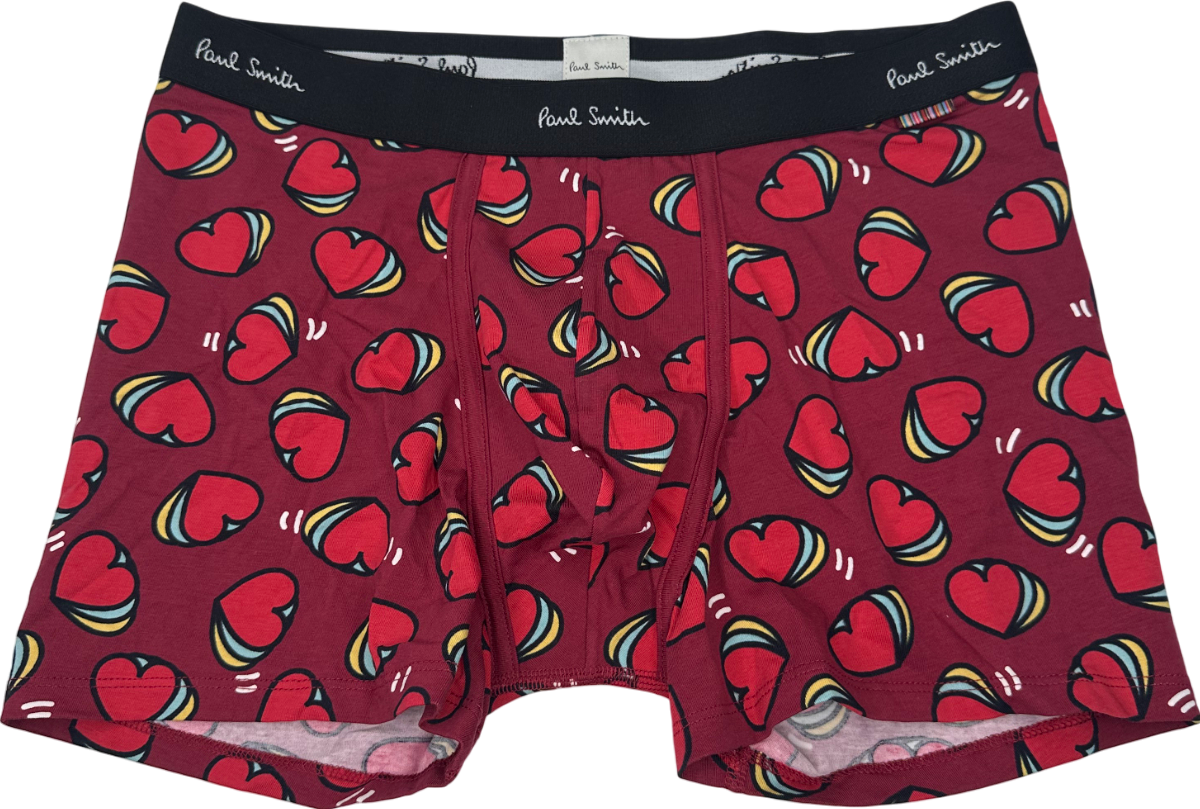 Paul Smith Red 'doodle Heart' Boxer Briefs UK M