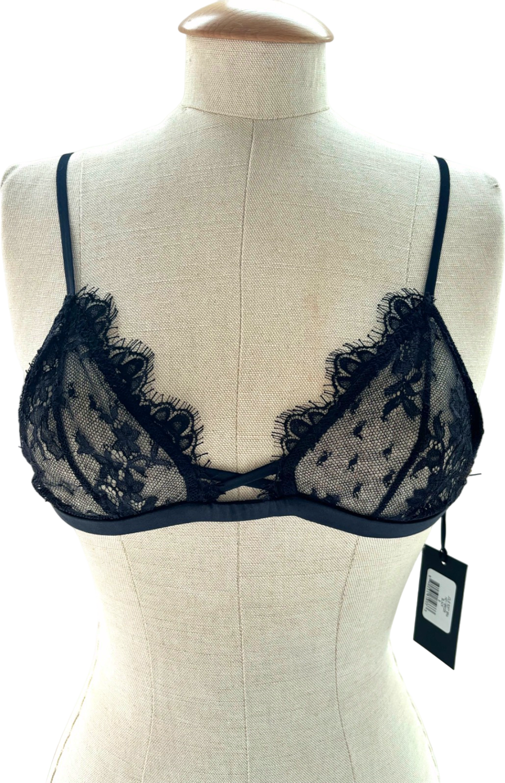 Kiki de Montparnasse Black Jolie Lace Soft Bra UK S