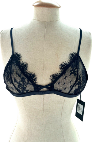Kiki de Montparnasse Black Jolie Lace Soft Bra UK S