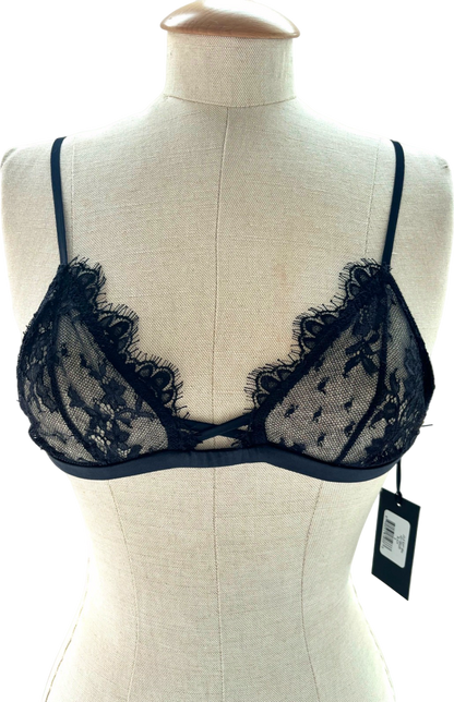 Kiki de Montparnasse Black Jolie Lace Soft Bra UK S