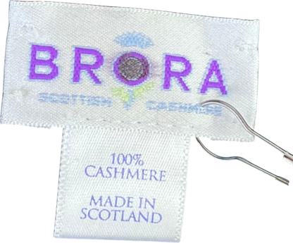 Brora Blue Cashmere Pointelle Scarf, French Navy One Size