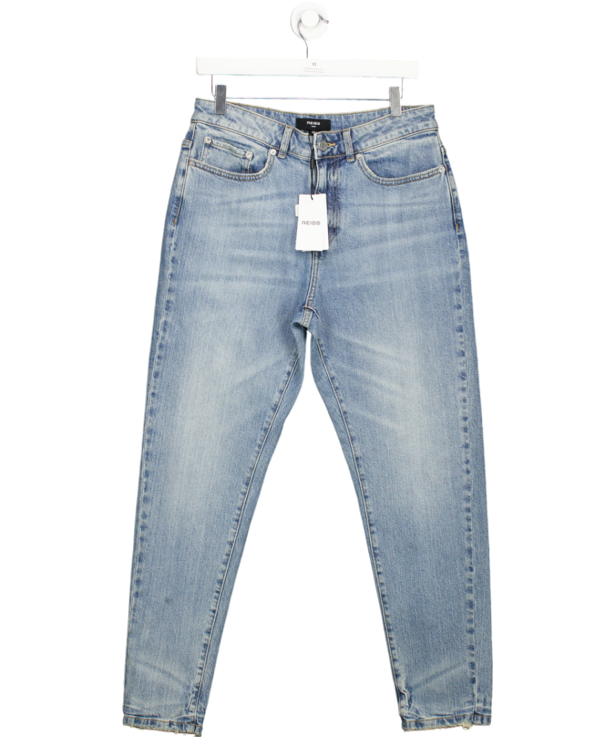 REISS Rathbone Relaxed-fit Cropped Jeans In Light Blue Wash W30