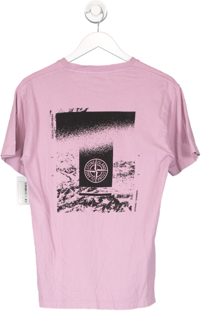 Stone Island Purple Printed T Shirt UK M