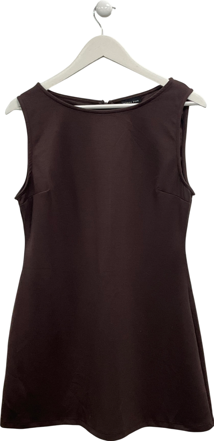 White Fox Brown Sleeveless Mini Dress UK XL