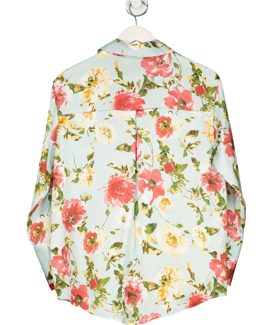 ZARA Multicoloured Floral Print Satin Shirt UK M