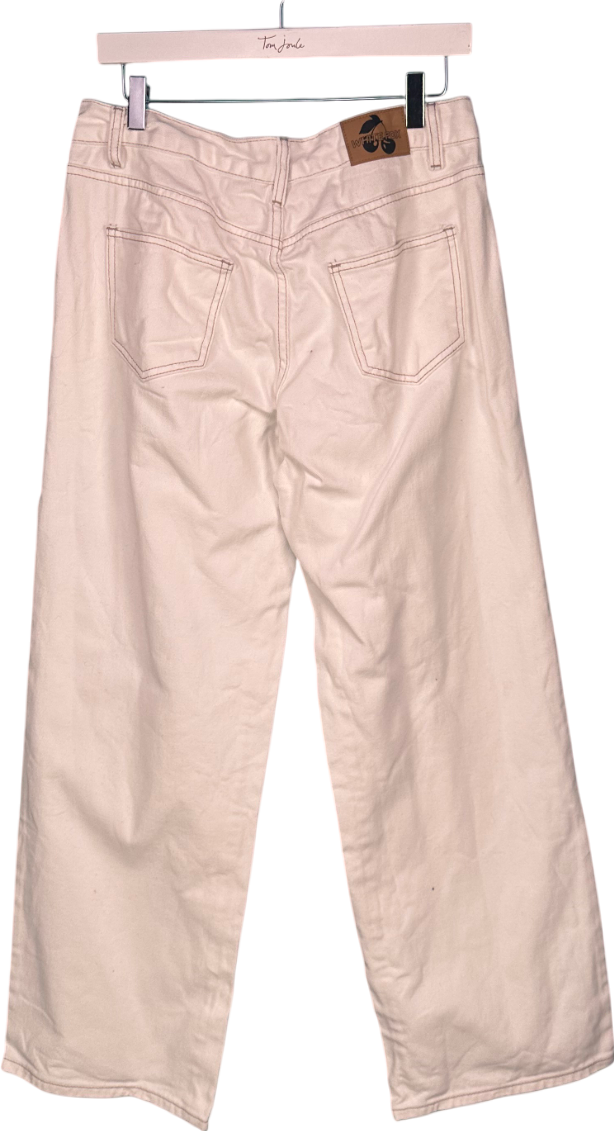 White Fox White Straight Leg Jeans UK M