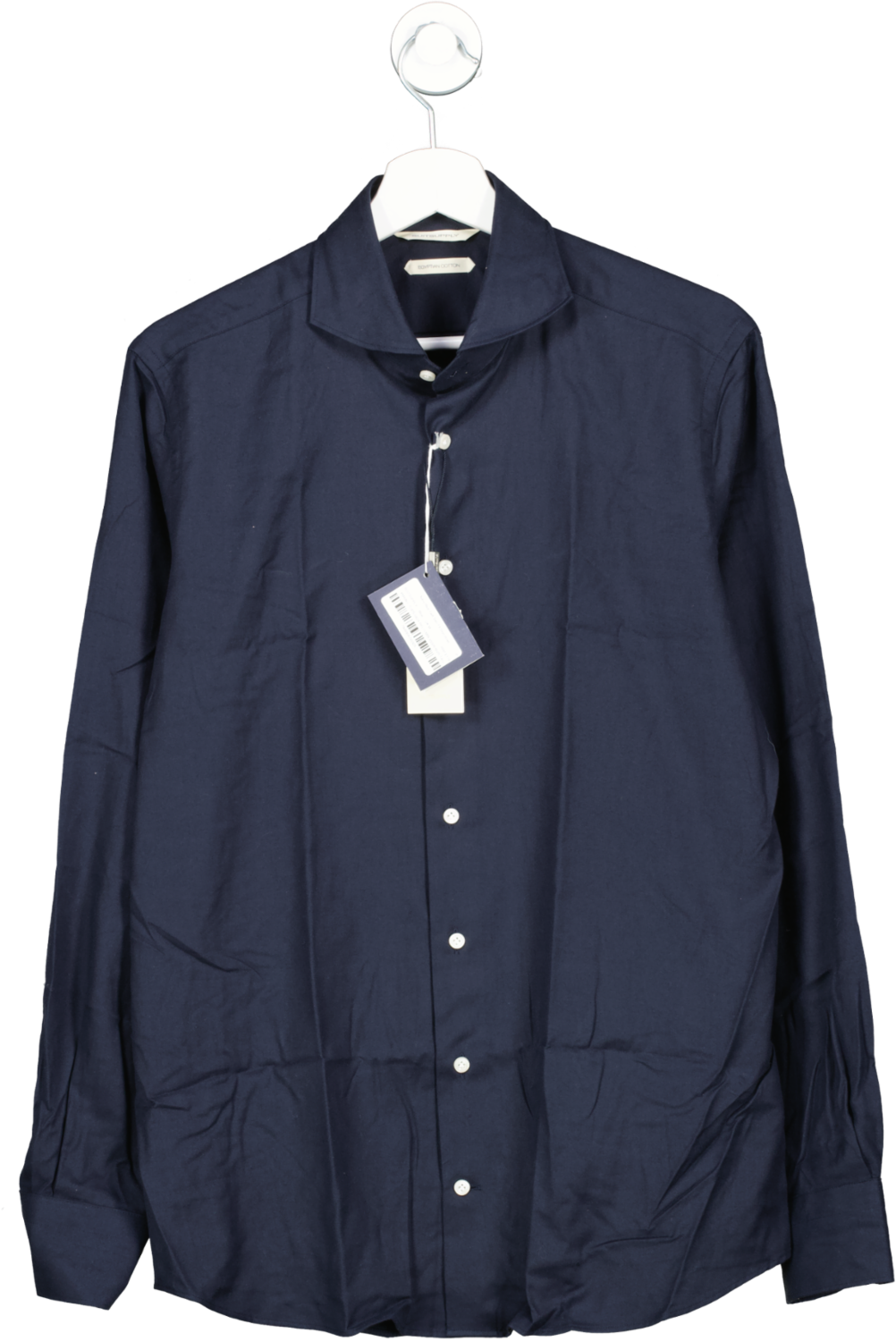 SUITSUPPLY Navy Blue Twill Slim Fit Shirt BNWT UK M