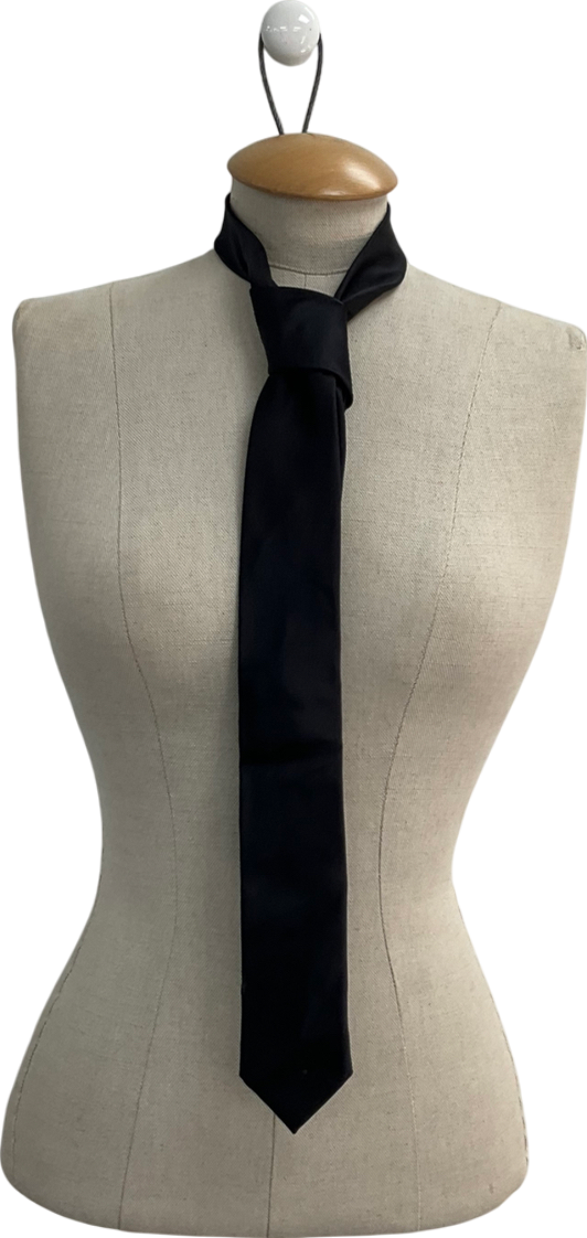 Ralph Lauren Black Cashmere Blend Tie One Size