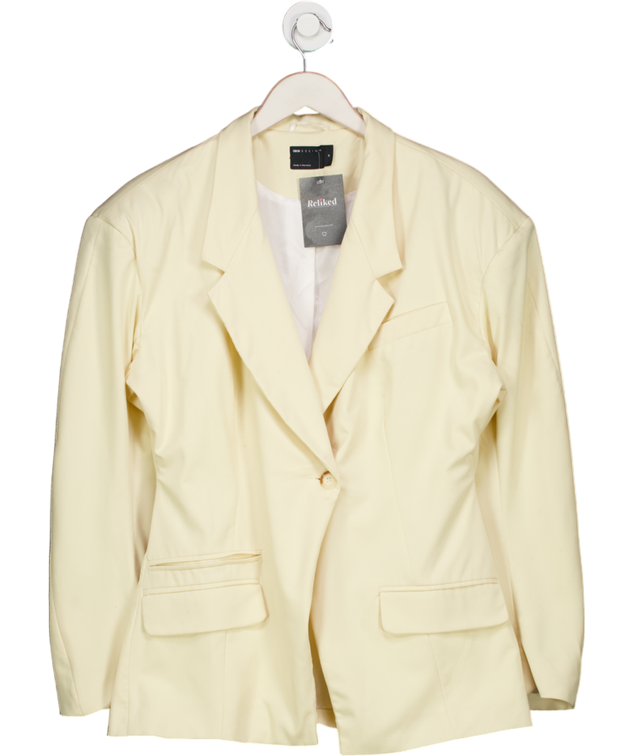 ASOS Yellow Tailored Cinch Waist Blazer UK M