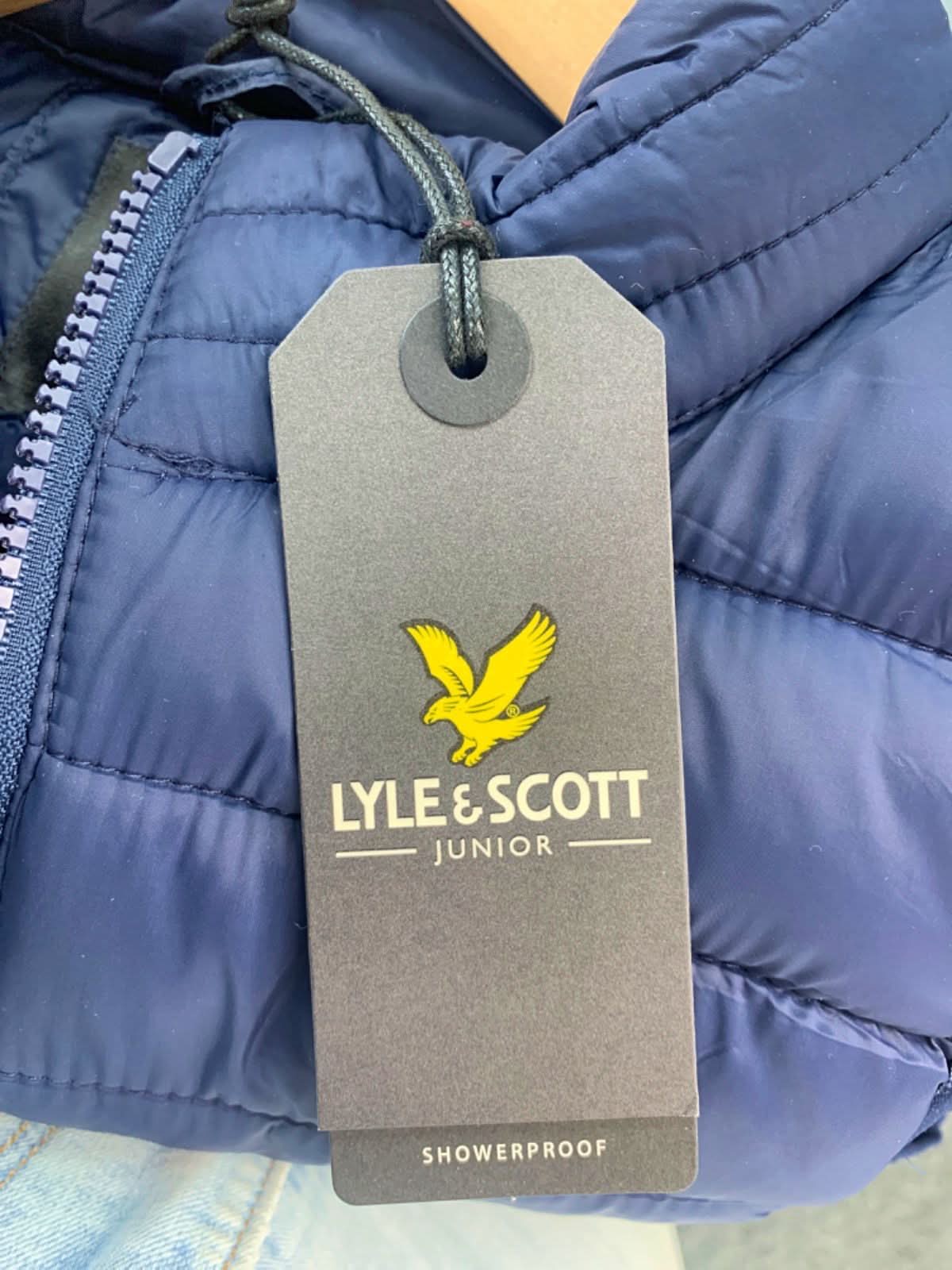Lyle & Scott Navy Showerproof Puffer Gilet 10-11 Years