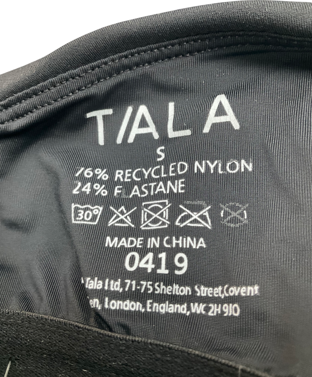 T/ALA Black Dayflex Built In Support Unitard UK S