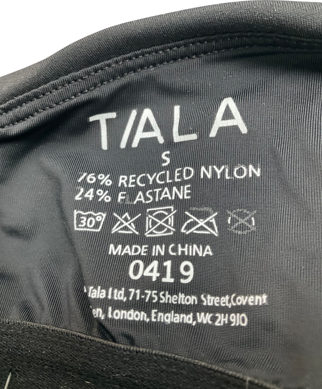 T/ALA Black Dayflex Built In Support Unitard UK S