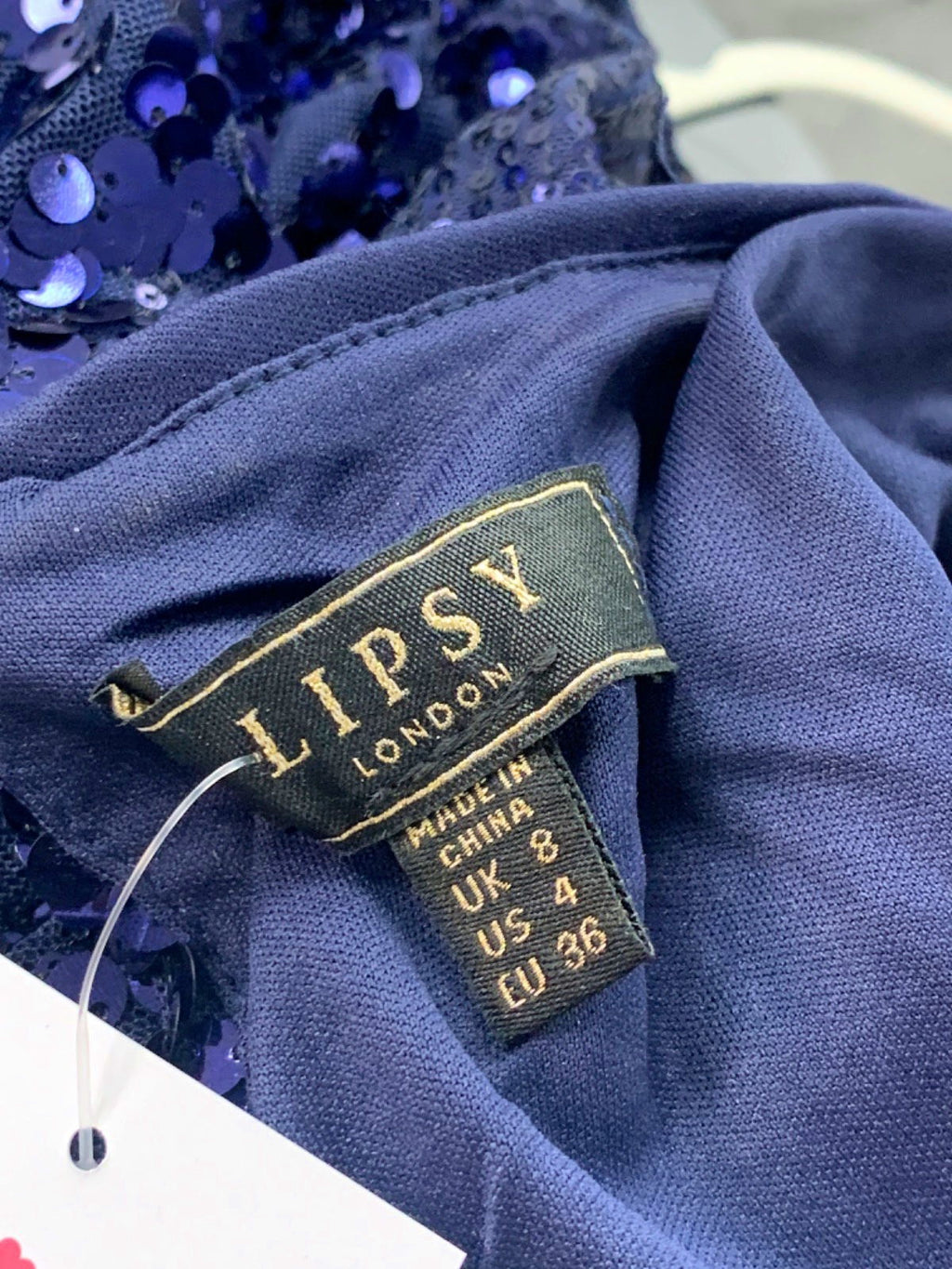 Lipsy Blue Sequined Dress UK 8