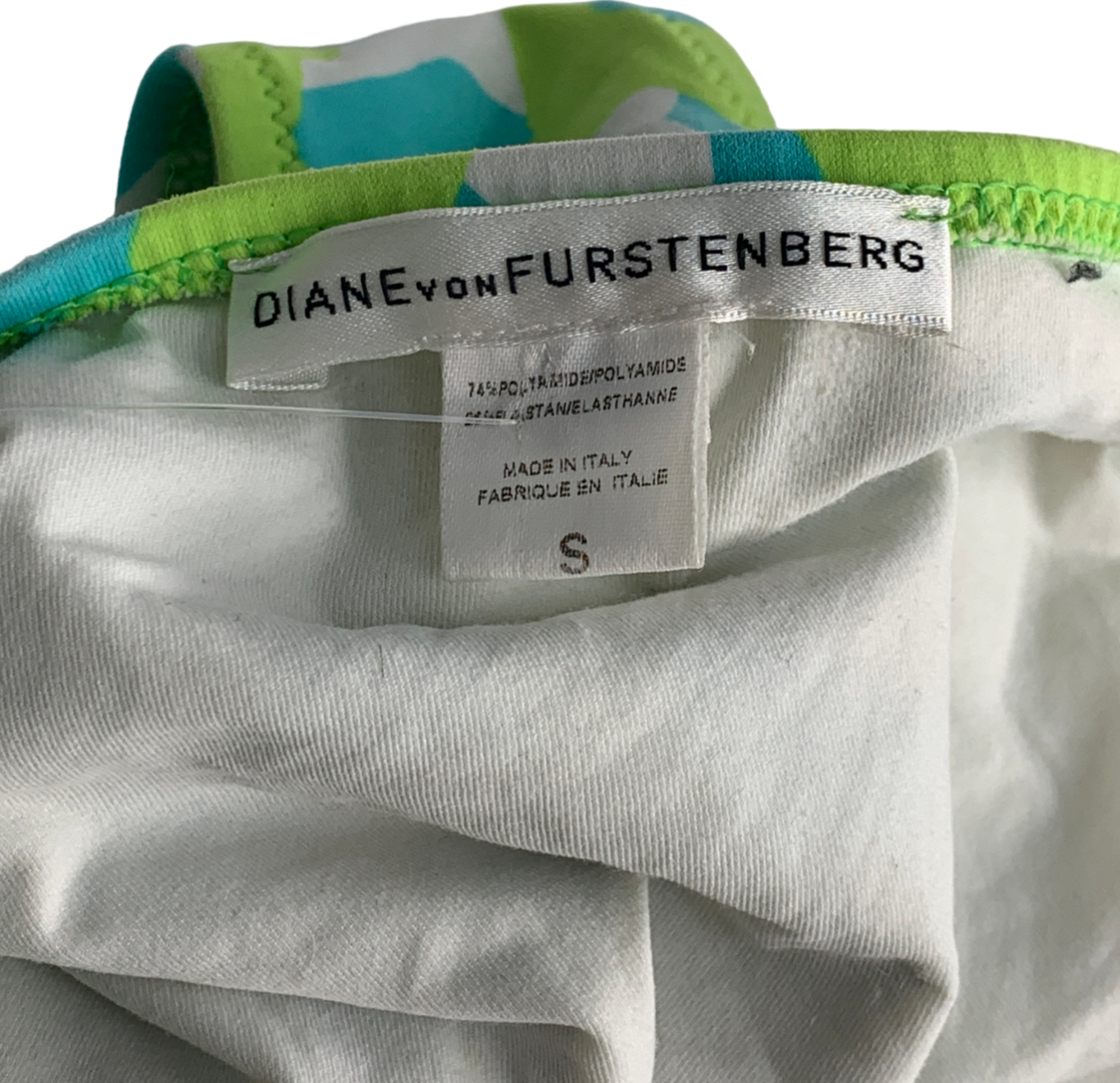 Diane von Furstenberg Green Two Piece Bikini UK S