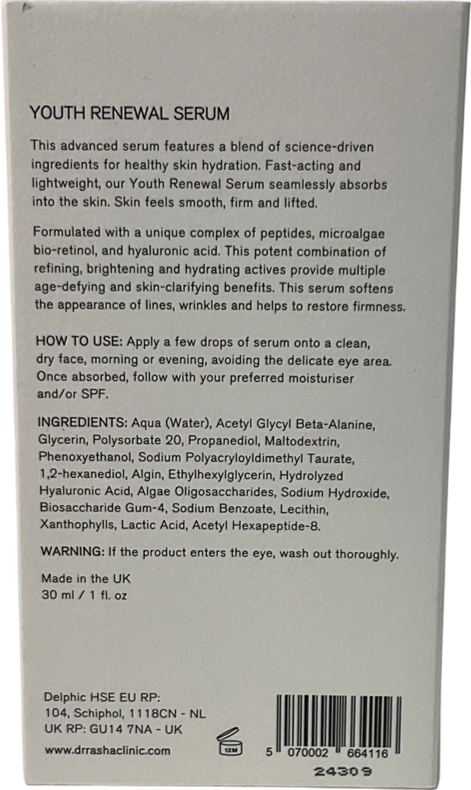 dr rasha Youth Renewal Serum 30ml