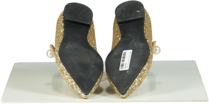 Age of Innocence Gold Glitter Thea Mary Jane Shoes UK 6 EU 39