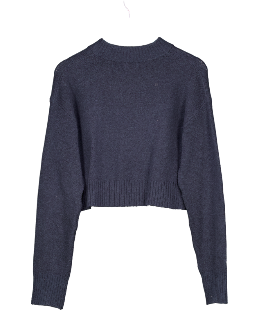 Adanola V Neck Supersoft Embroidered Logo Sweater -midnight Blue UK S