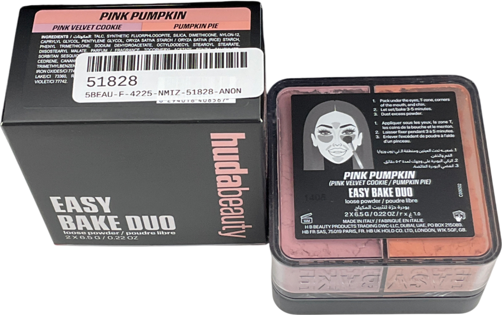 Huda Beauty Easy Bake Duo Loose Powder Pink Pumpkin 2x6.5g