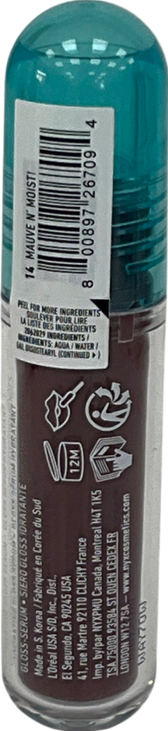 NYX Lip Iv Hydrating Gloss Stain, Lip Gloss Mauve N Moist 5ml