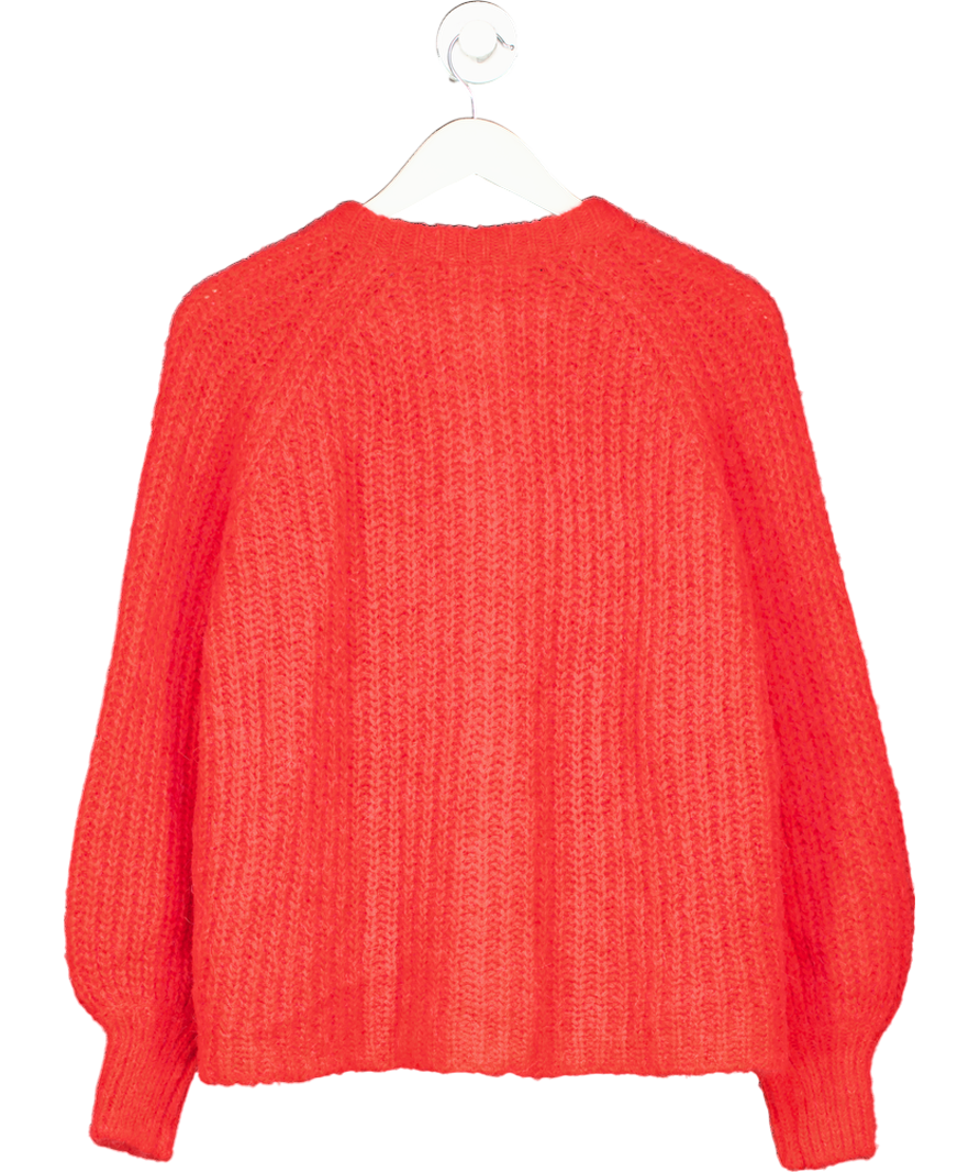 Sezane Alpaca Blend Emile Cardigan  Red UK M