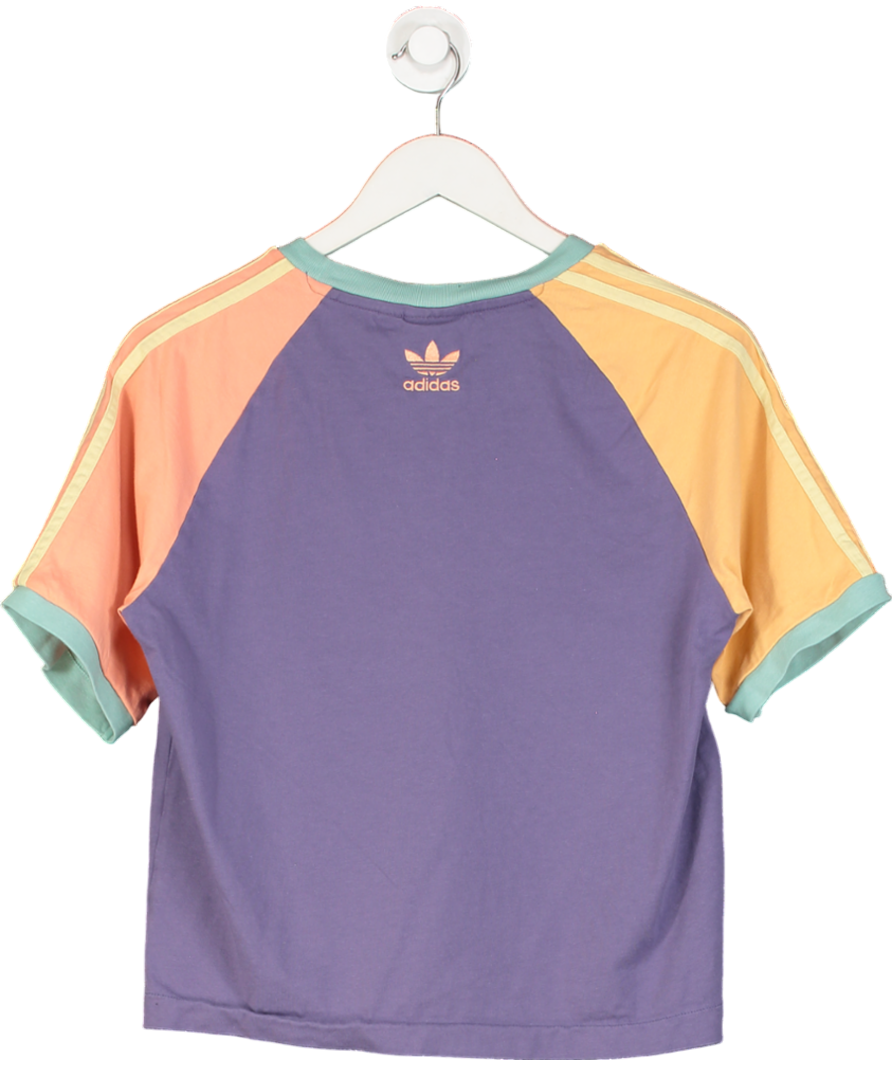 adidas Multicoloured Pastel Panelled T Shirt UK S