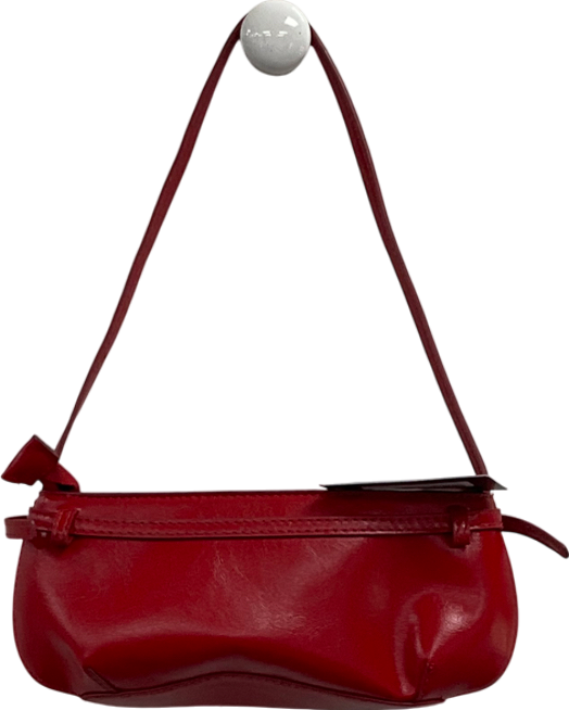 ASOS Shoulder Bag With Buckle Detail In Red One Size