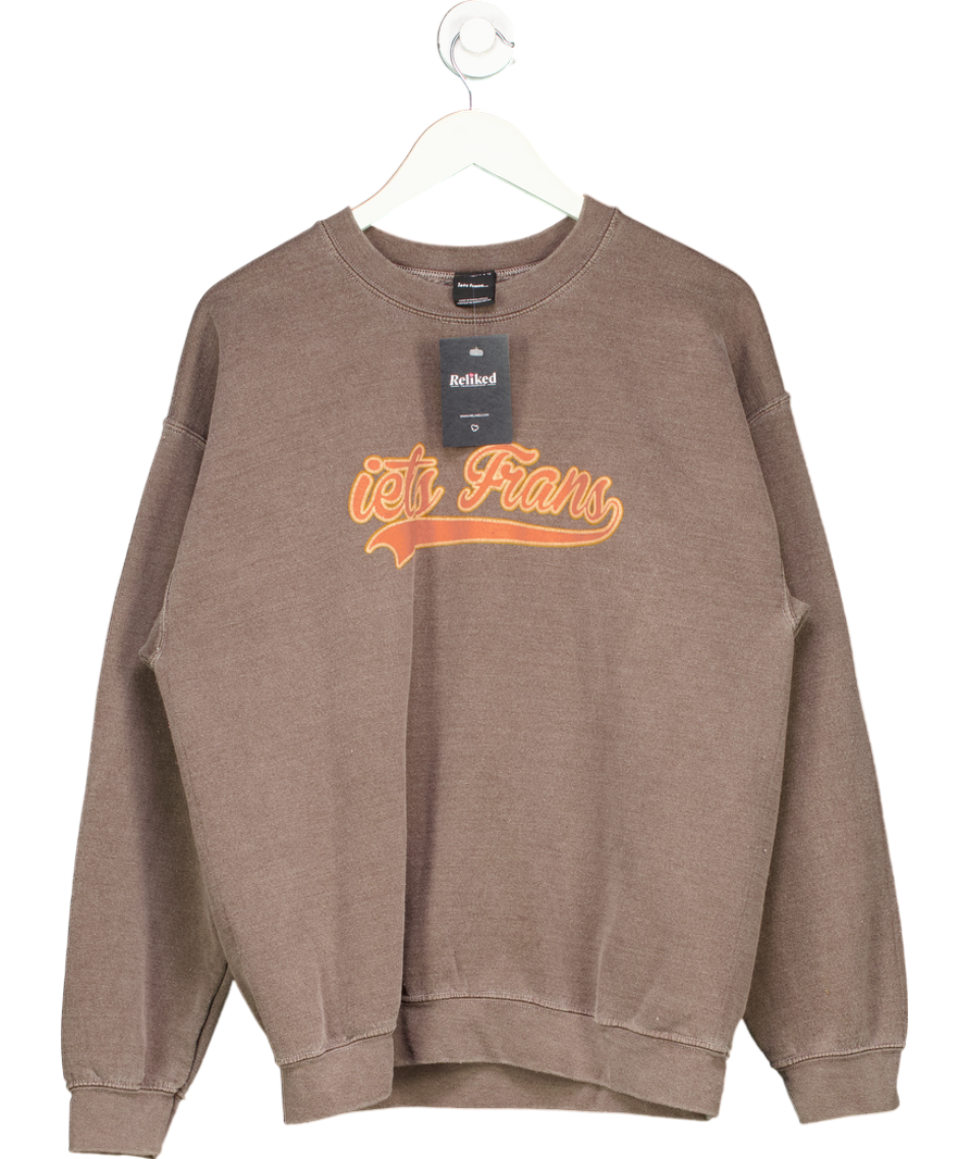 IETS FRANS Brown Logo Sweatshirt UK S