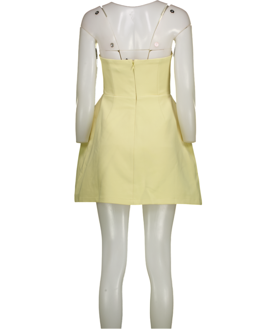 ODDMUSE Yellow The Ultimate Muse Strapless Mini Dress UK XS