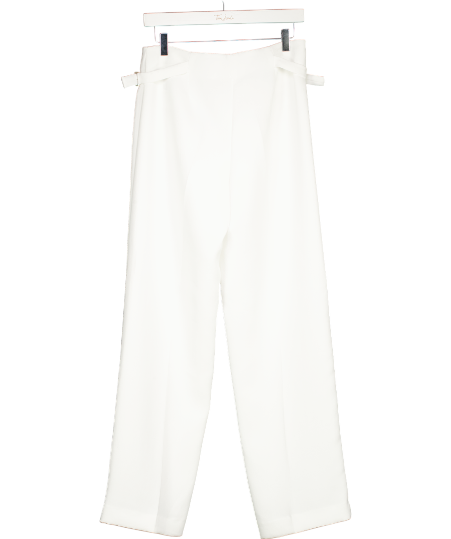 ZARA White Zara Women's Double Pleat Trousers UK S