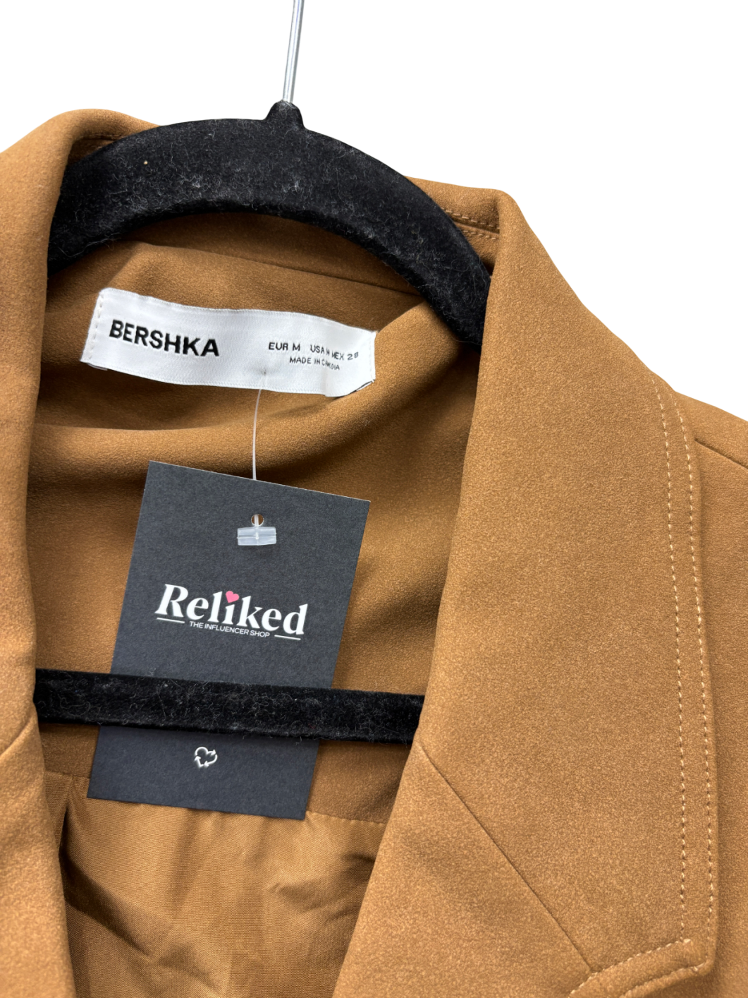 Berksha Brown Oversized Faux Suede Blazer UK M