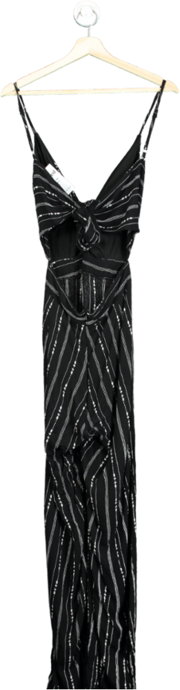 Va Va Voom Black Striped Jumpsuit UK S