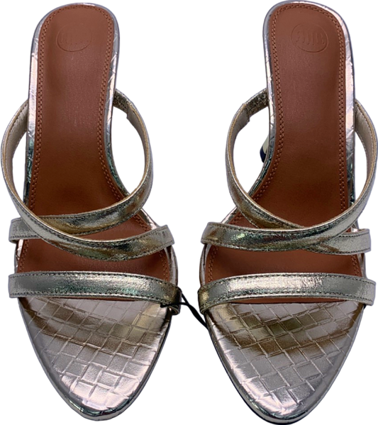 River Island Gold Limbo Strap Heeled Sandals UK 7