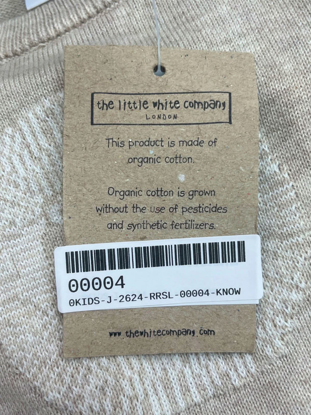 The Little White Company  Organic Cotton Lion Face Jumper 3-6 Months