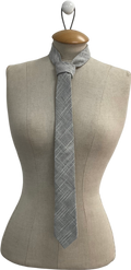 Topman Grey Linen Blend Tie One Size