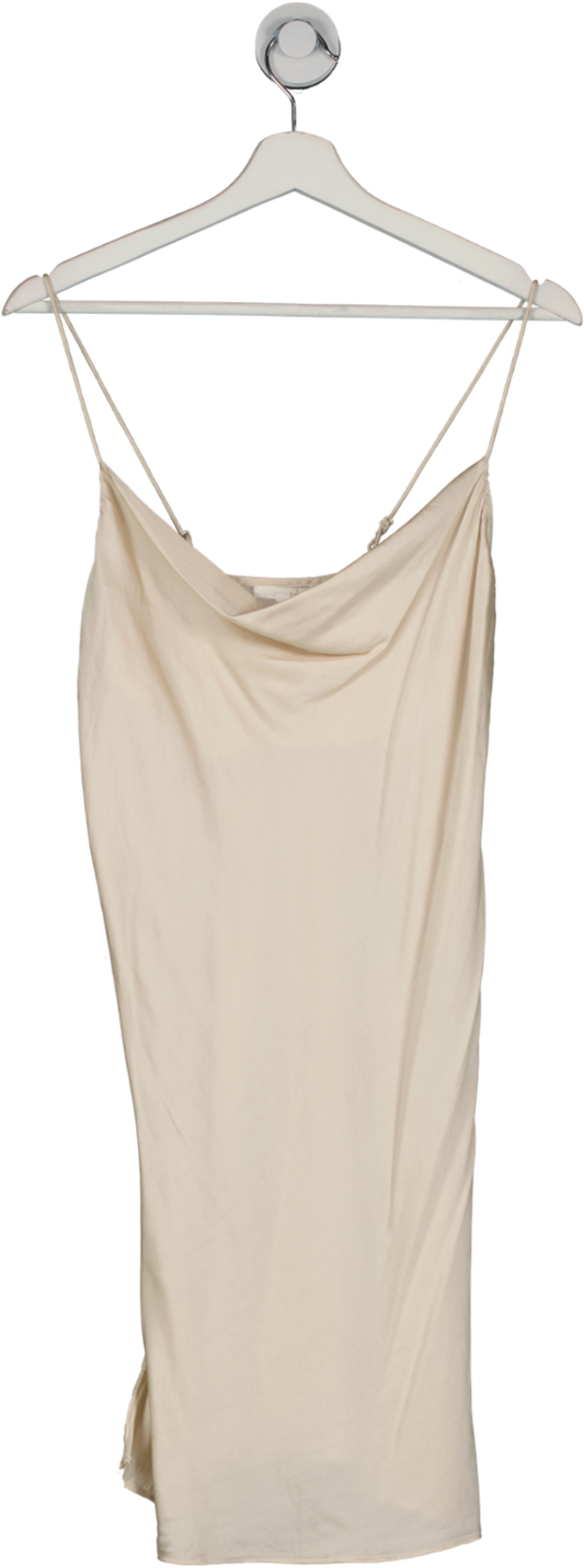 Skin Nude Satin Mini Slip Dress UK S