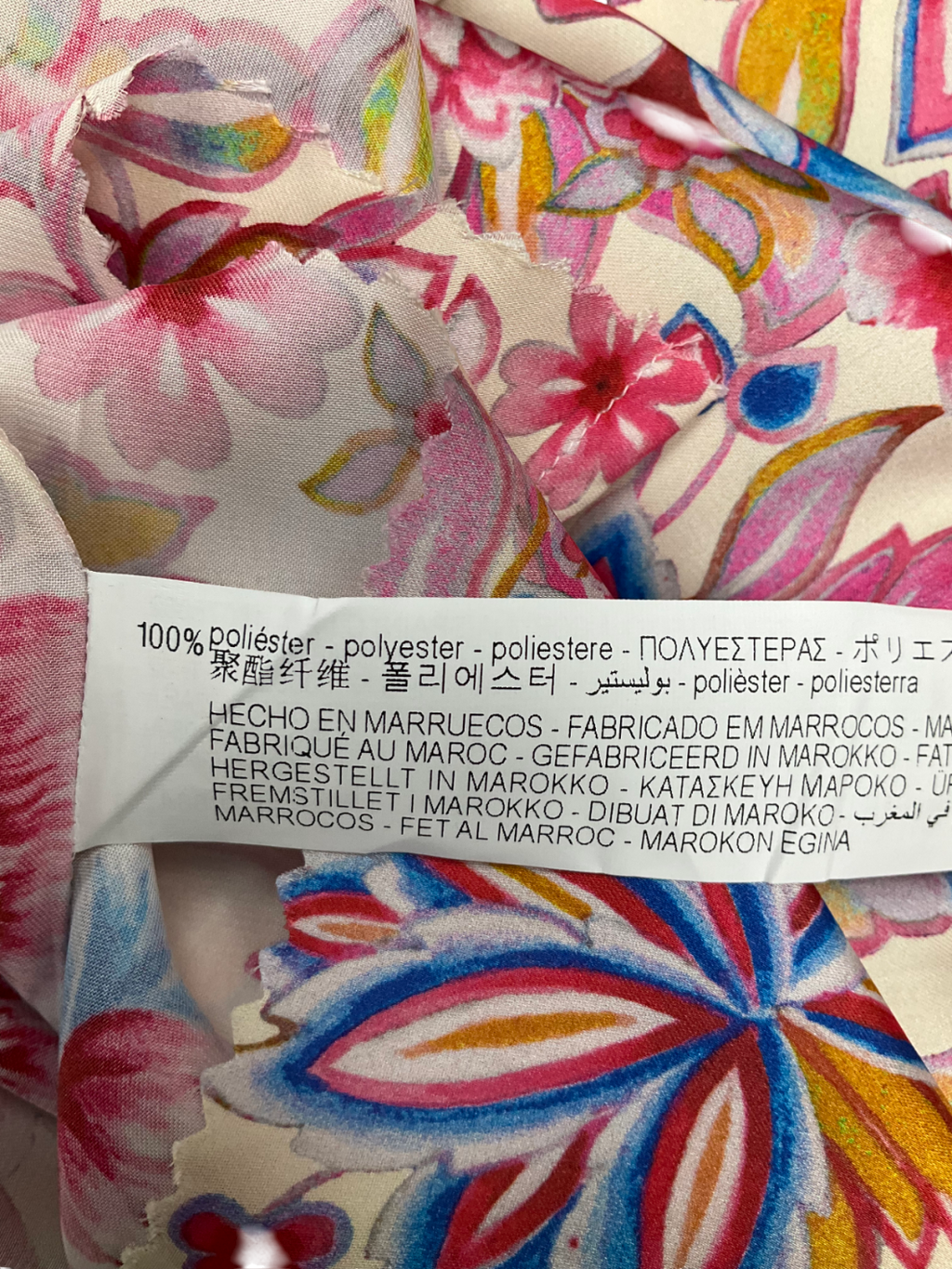 ZARA Multicoloured Floral Print Satin Shirt UK M