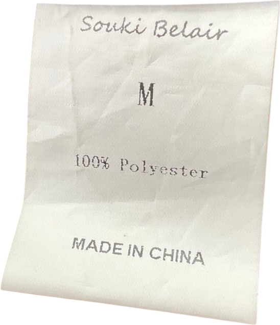 souki belair Black Ellis Satin Crop Top UK M