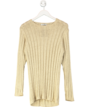 DieMODE Beige Oversized Ribbed Knit Sweater UK S