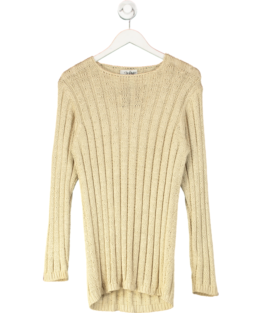 DieMODE Beige Oversized Ribbed Knit Sweater UK S