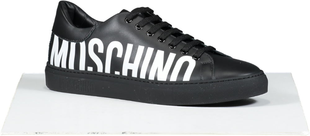 Moschino Black Serena Logo Trainers BNIB UK 9 EU 43 👞