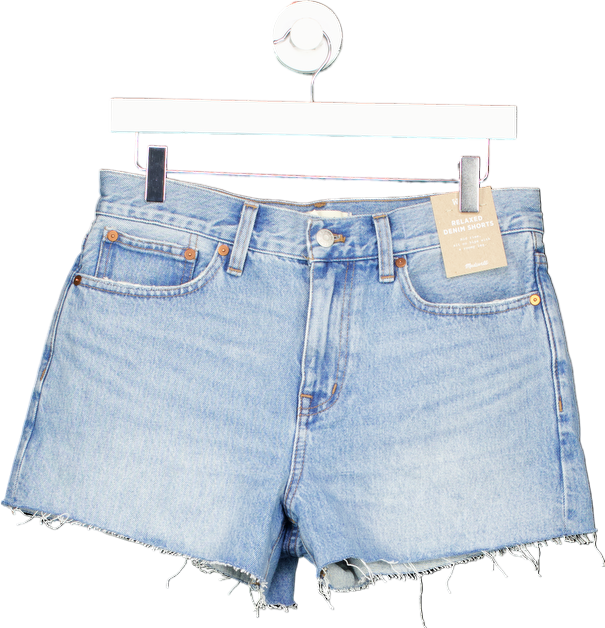 Madewell Blue Relaxed Denim Shorts UK  W26