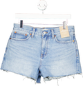 Madewell Blue Relaxed Denim Shorts UK  W26