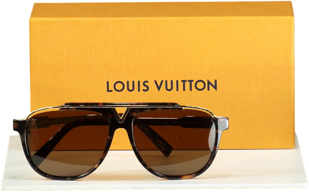 Louis Vuitton Tortoise Shell Acetate Frame Mascot Sunglasses Z0938W