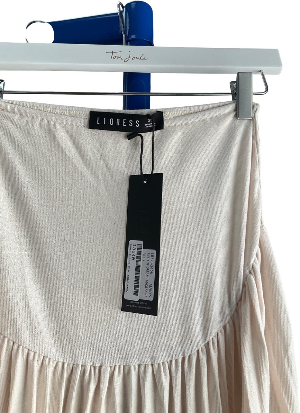 Lioness White Field Of Dreams Maxi Skirt UK XS