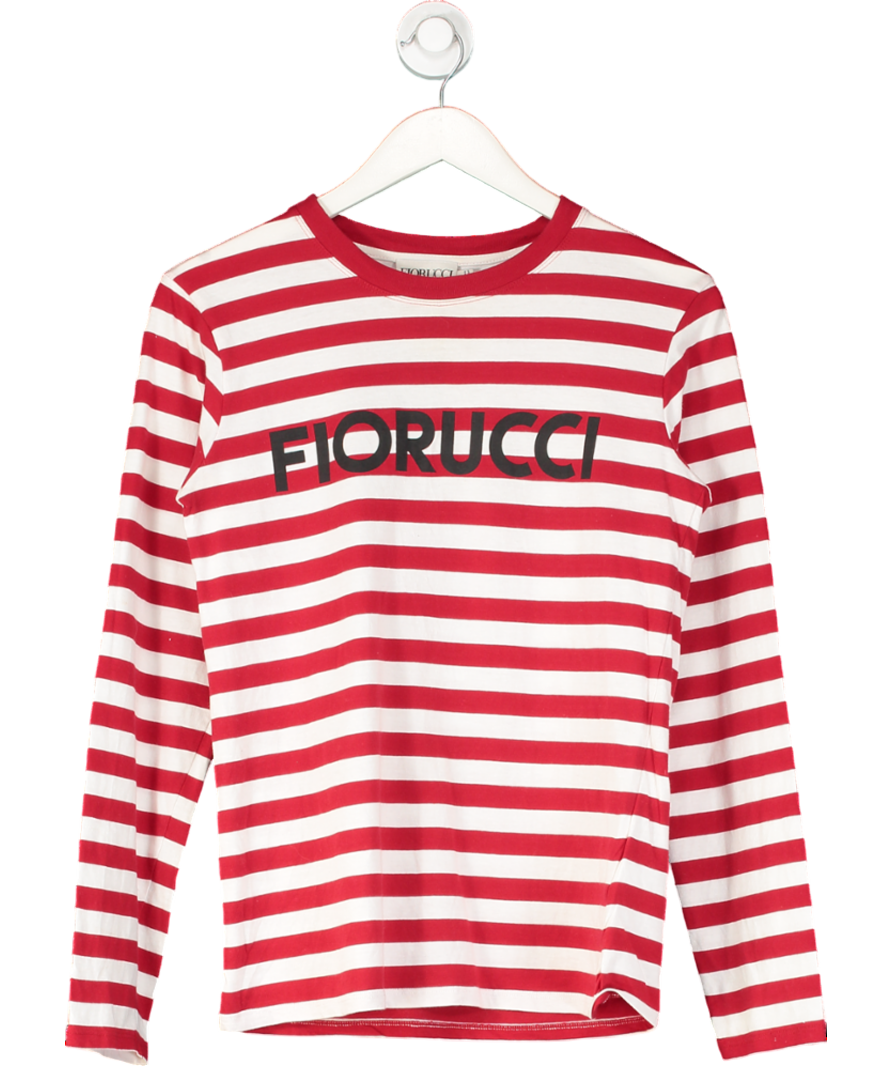 FIORUCCI Red Stripe Classic Long Sleeve Tee UK S